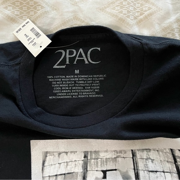 2PAC trust nobody Vintage New With Tags Black T-Shirt Size Medium - Picture 7 of 9